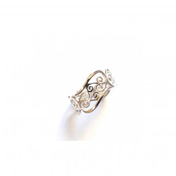 Nostalgia Silver ring 1 cm thick