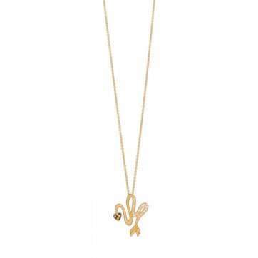 Save The Year 22 Necklace 2024 charm goldplated with an arrow and a heart with cz