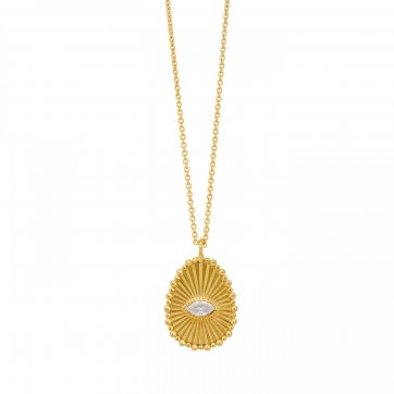 Paschalia Gold-plated necklace with white zircon