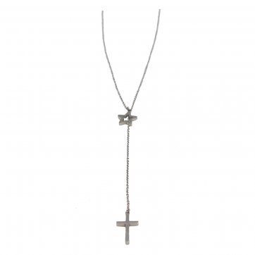 Phantasy Steel necklace with cross and star